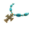 Exclusive necklace &quot;Elysia&quot; Turquoise barrel, sphere