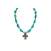 Exclusive necklace &quot;Elysia&quot; Turquoise barrel, sphere