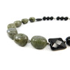 Exclusive necklace &quot;Black dress&quot; Labrador barrel, Agate