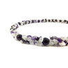 Exclusive necklace &quot;Passionate combination&quot; Amethyst facet, Garnet facet, Cat&#039;s eye crumb