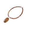 Exclusive necklace &quot;Roxalan&quot; Carnelian sphere, barrel