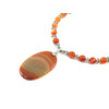 Exclusive necklace &quot;Roxalan&quot; Carnelian sphere, barrel