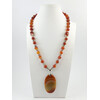 Exclusive necklace &quot;Roxalan&quot; Carnelian sphere, barrel