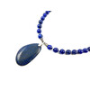 Exclusive necklace &quot;Neon&quot; Lapis lazuli, Cat&#039;s eye sphere 8, 10 mm