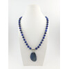 Exclusive necklace &quot;Neon&quot; Lapis lazuli, Cat&#039;s eye sphere 8, 10 mm