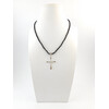 Exclusive necklace Cross, Tourmaline facet, silver