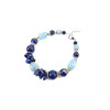 Exclusive bracelet &quot;Andromeda&quot; lapis lazuli, aquamarine sphere 12, 10, 8, 6 mm, crumb