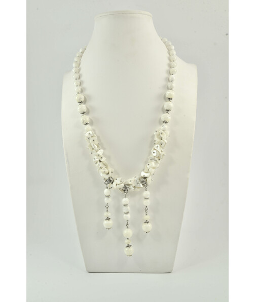 Exclusive necklace "Snow White" Mother of pearl 