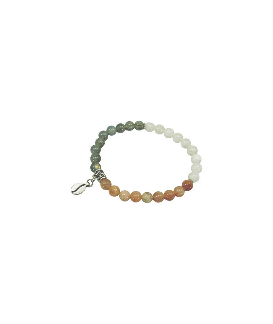 Exclusive bracelet "Coffee Mix" Sunstone, Labrador, Adular 6 mm