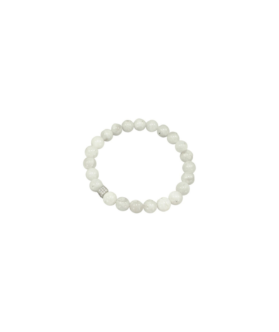 Exclusive bracelet Adular 8 mm, silver