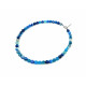 Ожерелье Агат грань, голубой, 8 мм, 41,5 см