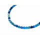 Ожерелье Агат грань, голубой, 8 мм, 41,5 см