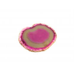 Жеода Агат зріз сіро-рожевий 14,6*12 см