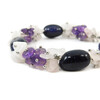 Exclusive bracelet &quot;Izar&quot; Aventurine galotka, Rose quartz, Amethyst crumb, size 16