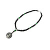 Exclusive amulet necklace St. Benedict Agate, Chrysoprase