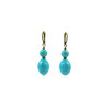 Exclusive earrings &quot;Charlotte&quot; Turquoise oval