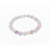 Exclusive bracelet &quot;Romanticism&quot; Lavender amethyst sphere, Rose quartz rondel facet,