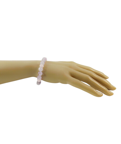 Exclusive bracelet "Romanticism" Lavender amethyst sphere, Rose quartz rondel facet,