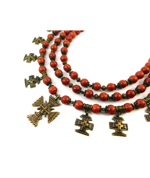 Exclusive necklace "Dzvina" spongy coral