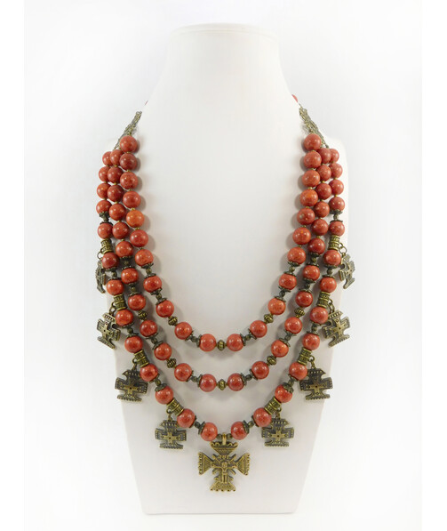 Exclusive necklace "Dzvina" spongy coral