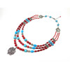 Exclusive necklace &quot;Elegance&quot; Coral, Turquoise