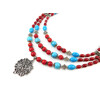 Exclusive necklace &quot;Elegance&quot; Coral, Turquoise