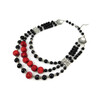 Exclusive necklace &quot;Red-black 3&quot; Agate, Coral, (Collection &quot;Ethnic&quot;)