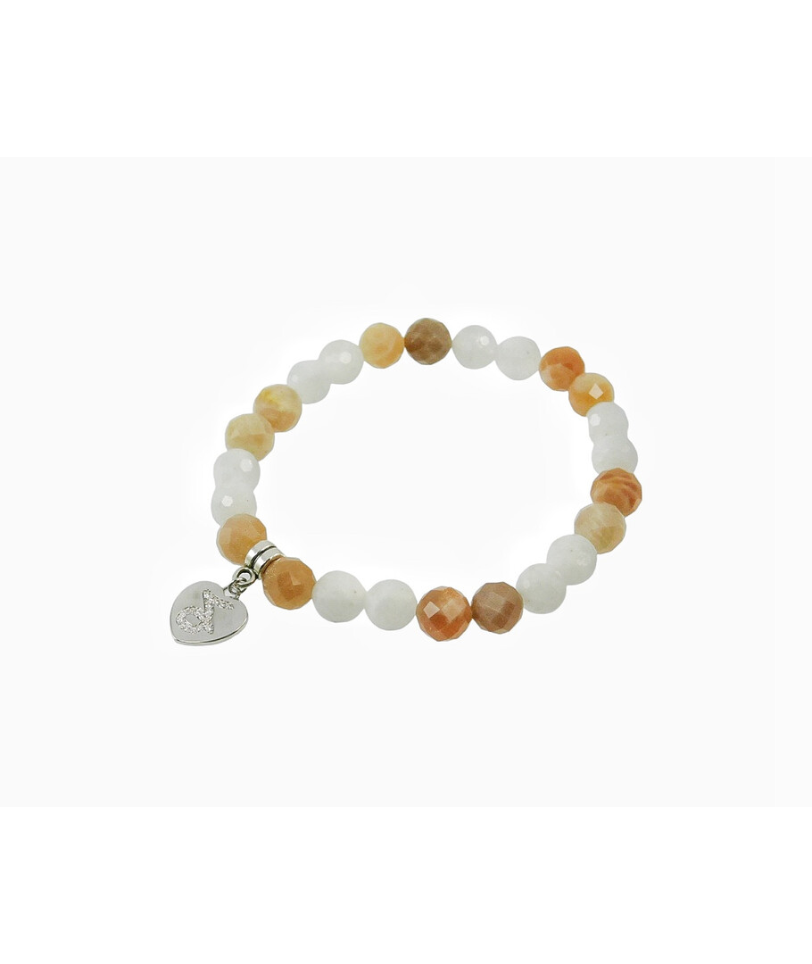 Exclusive bracelet "Zodiac" Adular, Sun stone, facet