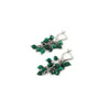 Exclusive earrings &quot;Women&#039;s style&quot; Malachite cut 3.5 mm 