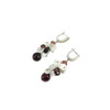 Exclusive earrings &quot;Passionate combination&quot; Faceted garnet, Cat&#039;s eye crumb