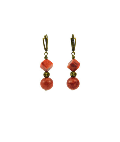 Exclusive earrings "Coral look" Labyrinth coral