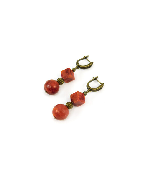 Exclusive earrings "Coral look" Labyrinth coral