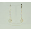 Exclusive earrings &quot;Patricia&quot; Round pearls, Amethyst