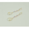 Exclusive earrings &quot;Patricia&quot; Round pearls, Amethyst