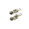 Exclusive earrings &quot;Rocky shore&quot; Agate, Labrador, Rock crystal crumb