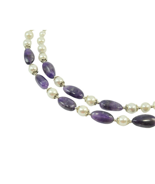 Exclusive "Prima Donna" Amethyst necklace, Majorca, 2 rows