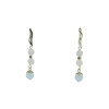 Exclusive earrings &quot;Prima donna&quot; Quartz facet, Aquamarine