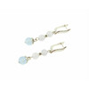 Exclusive earrings &quot;Prima donna&quot; Quartz facet, Aquamarine