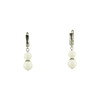 Exclusive earrings &quot;Winter lace&quot; Coral white rice, sphere