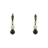 Exclusive earrings &quot;Coffee with milk&quot; Agate, Mother of pearl