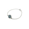 Aquamarine bracelet, chain, silver