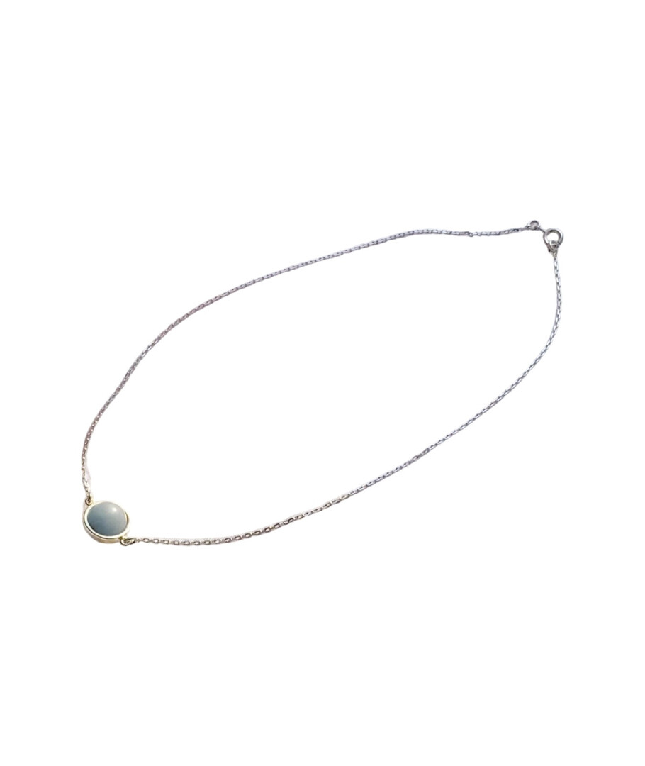 Aquamarine choker, silver