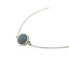 Aquamarine choker, silver