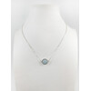 Aquamarine choker, silver