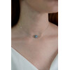 Aquamarine choker, silver