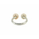Pearl ring, silver