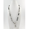 Exclusive necklace &quot;White tiger&quot; Quartz oval, crumb