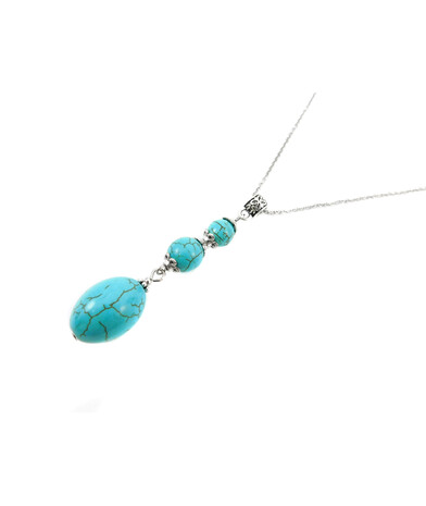 Exclusive pendant "Tanita" Turquoise barrel