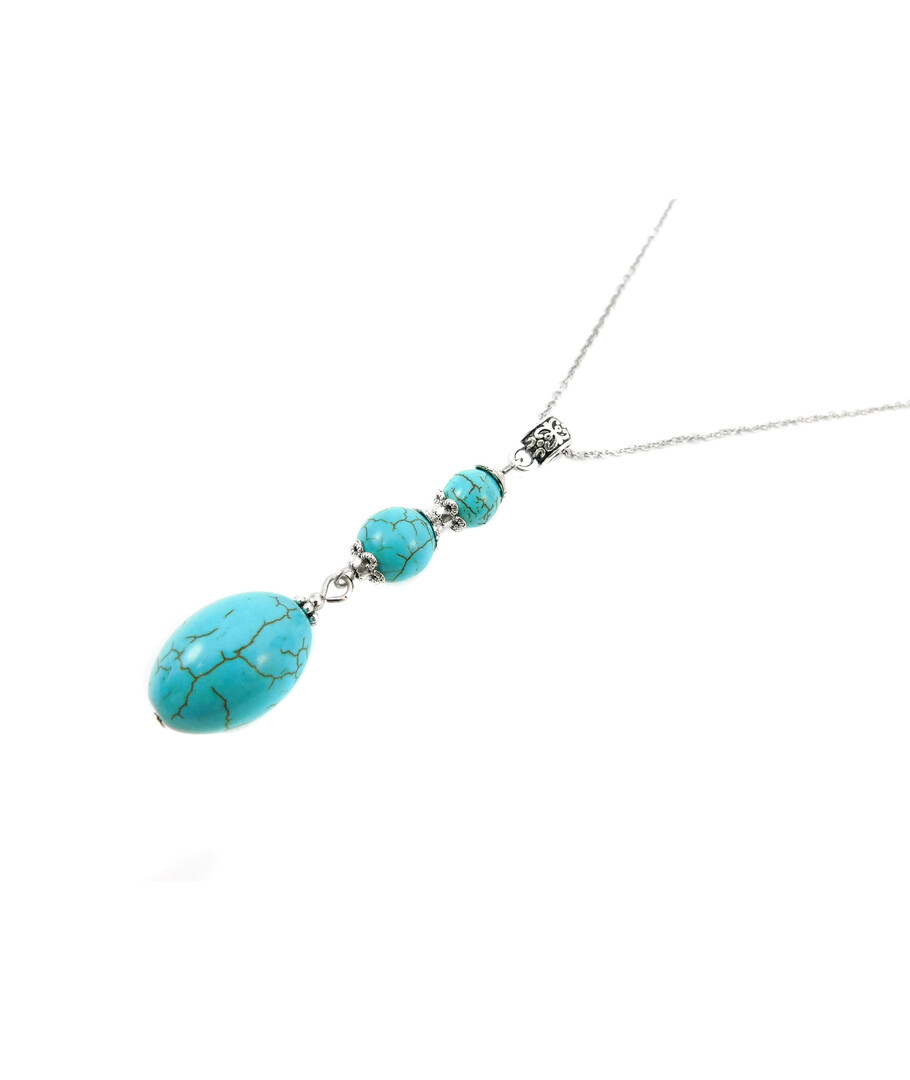 Exclusive pendant "Tanita" Turquoise barrel