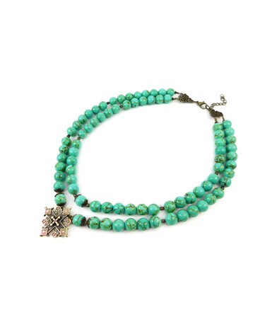 Exclusive necklace "Turquoise Paradise 2" 2-row